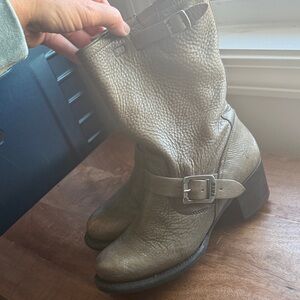 Frye slouchy harness engineer boots